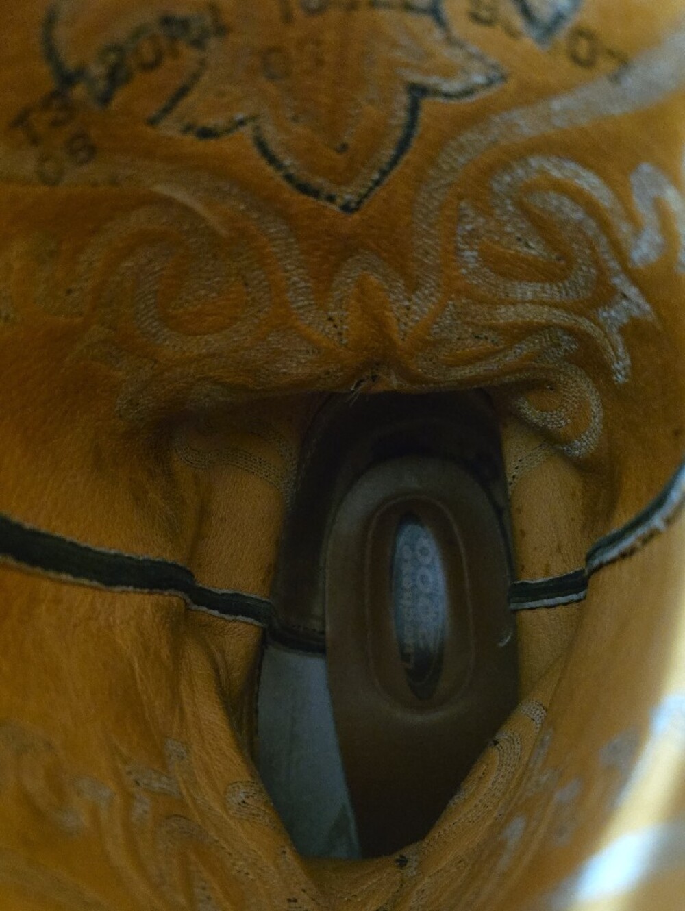 10 1/2  2E Lucchese Black Smooth Ostrich Cowboy Boots - Embroidered Shaft - Picture 15 of 15